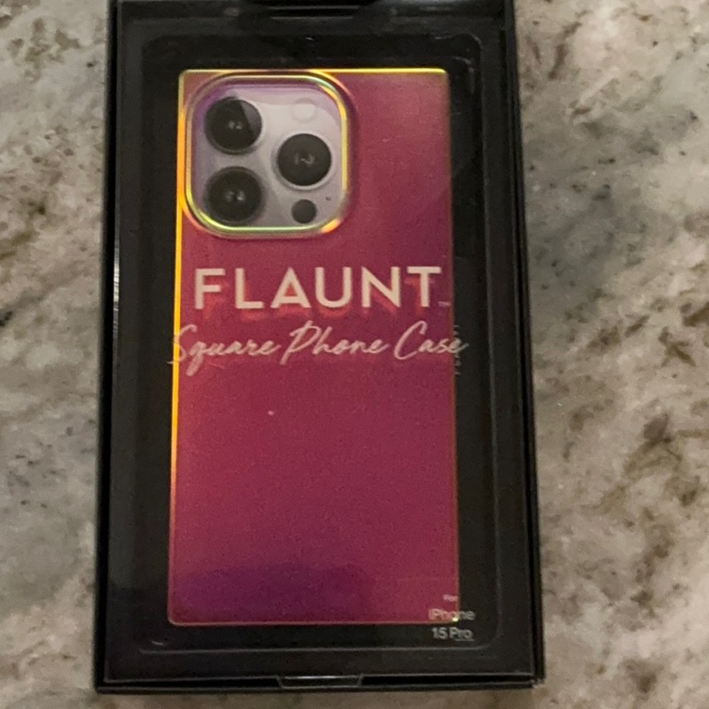 Pink Square Phone Case for iPhone 15 Pro